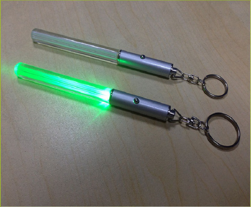 FUMAT LED Mini Flashlight Keychain Fluorescent Bar Torch Portable LED Light - Green