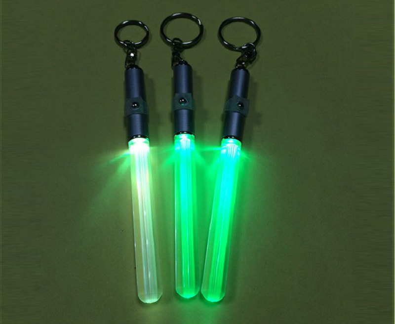 FUMAT LED Mini Flashlight Keychain Fluorescent Bar Torch Portable LED Light - Green