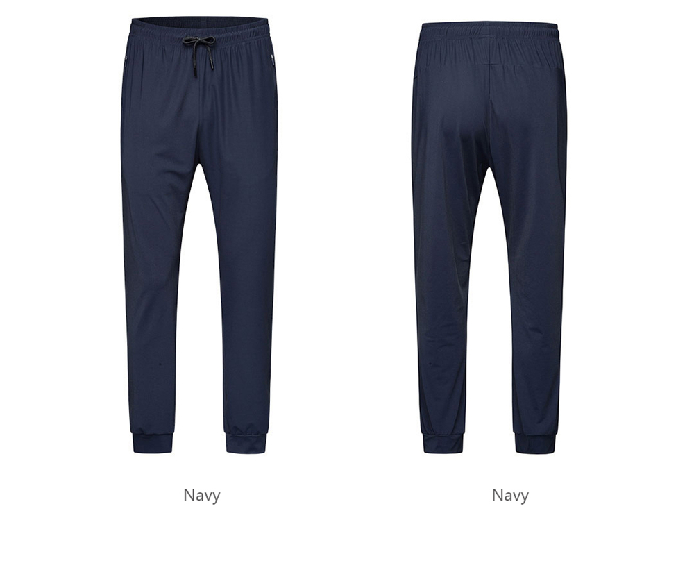 Xiaomi Uleemark Men Icy Cloth Texture Pants Absorb Sweat Quick-drying High Elasticity Trousers Size XL - Black