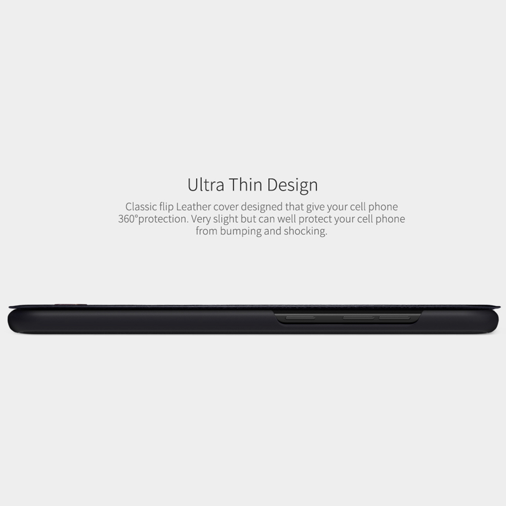 NILLKIN Protective Leather Phone Case for Xiaomi Pocophone F1/Poco F1 Protective Back Cover - Black