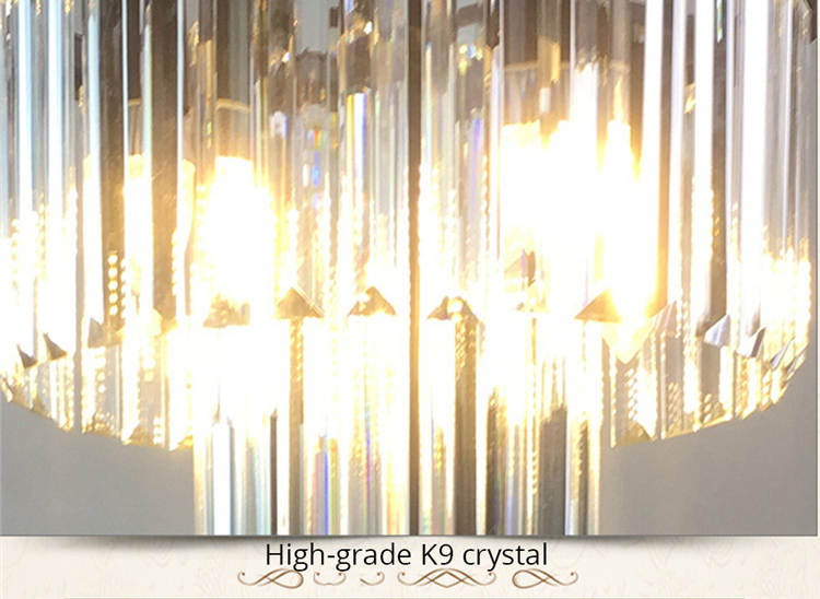FUMAT Table Lamp Dual Layers K9 Crystal Lustre Luxury Table Lights Desk Lamp Bedside Decoration Lights for Living Room Bedroom - Amber
