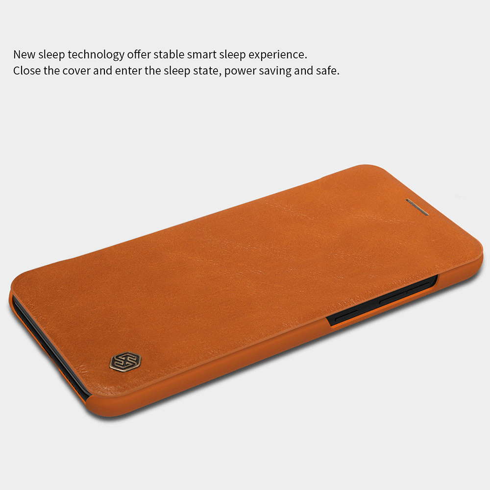 NILLKIN Protective Leather Phone Case for Xiaomi Pocophone F1/Poco F1 Protective Back Cover - Brown