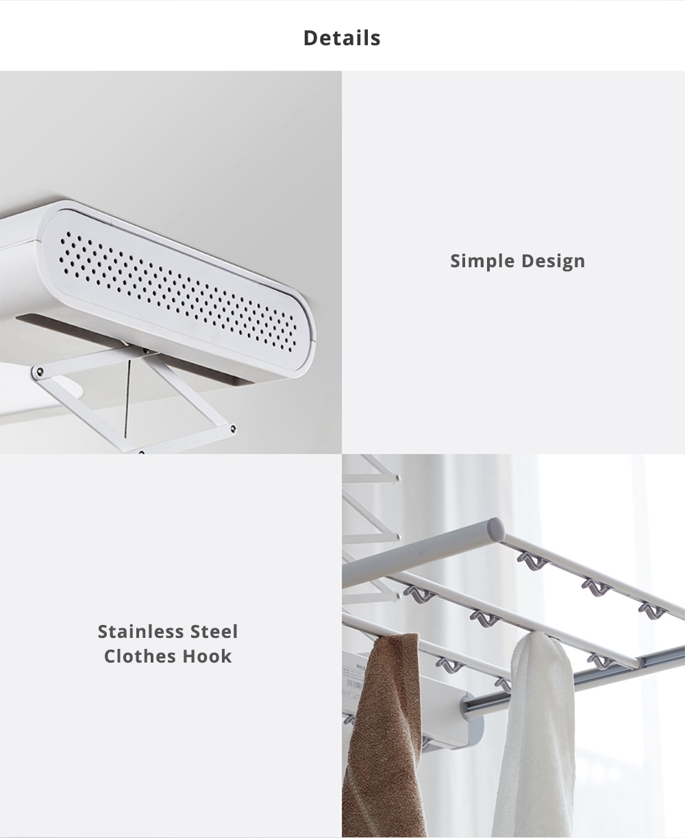 Xiaomi M1 Smart Clothes Dryer 30KG Load Capacity One Button Lift LED Omnidirectional Illumination - White