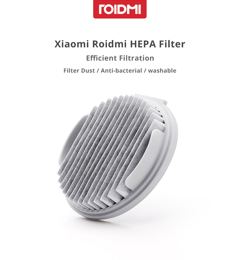 2PCS Xiaomi Roidmi HEPA Filter for Xiaomi Roidmi F8 Smart Vacuum Cleaner - Gray