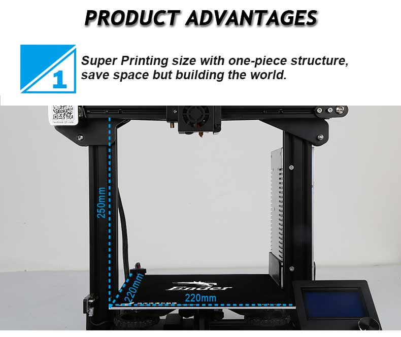 Ender-3 V-slot Prusa I3 New Fashionable 3D Printer Kit Black