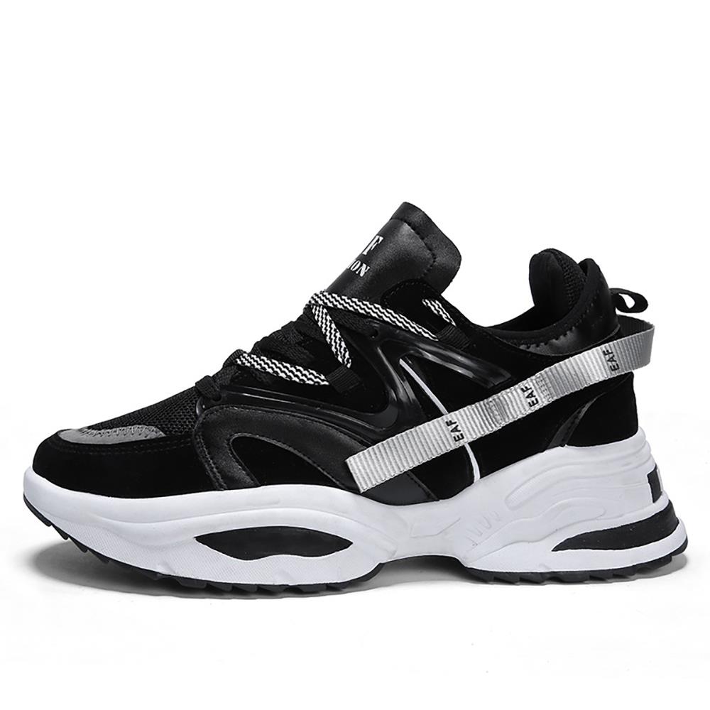 Men's Chunky Sneakers Comfortable Fashion Athletic Shoes Size 41 - Black