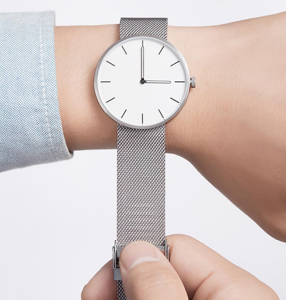 Xiaomi TwentySeventeen Unisex Quartz Watch Luminous Pointer Stainless Steel Strap - Black