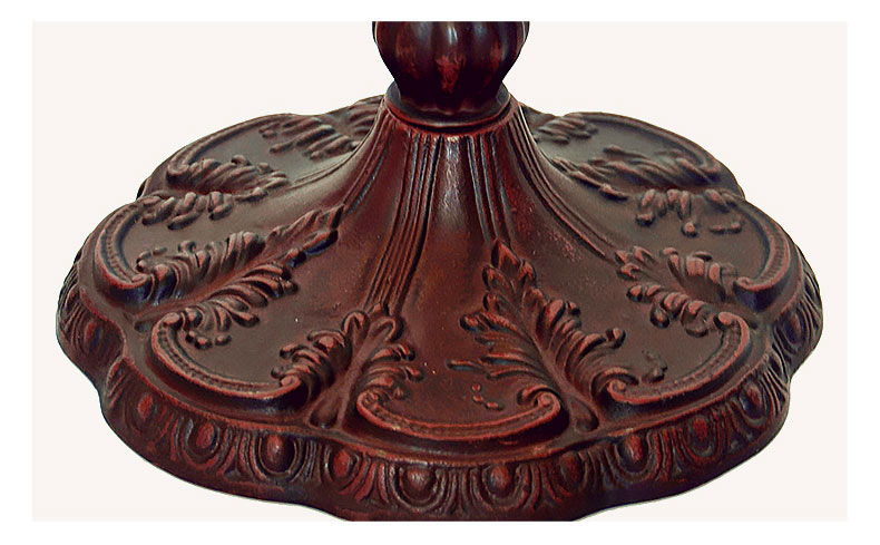 FUMAT 17 Inch Tiffany Style Stained Glass Handcrafted Floor Lamp - Red Wine