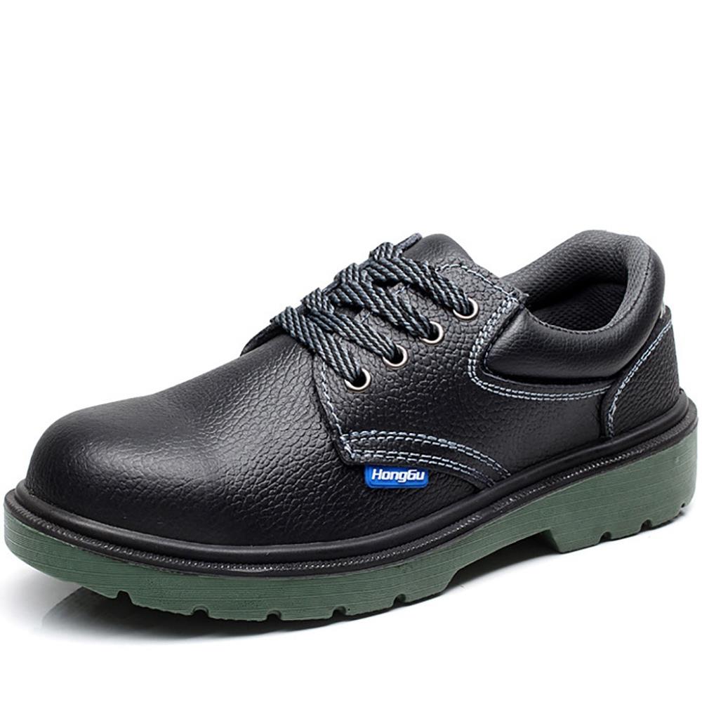 PUA Men Formal Business PU Leather Shoes Comfortable Casual Safety Size EU37.5 - Black