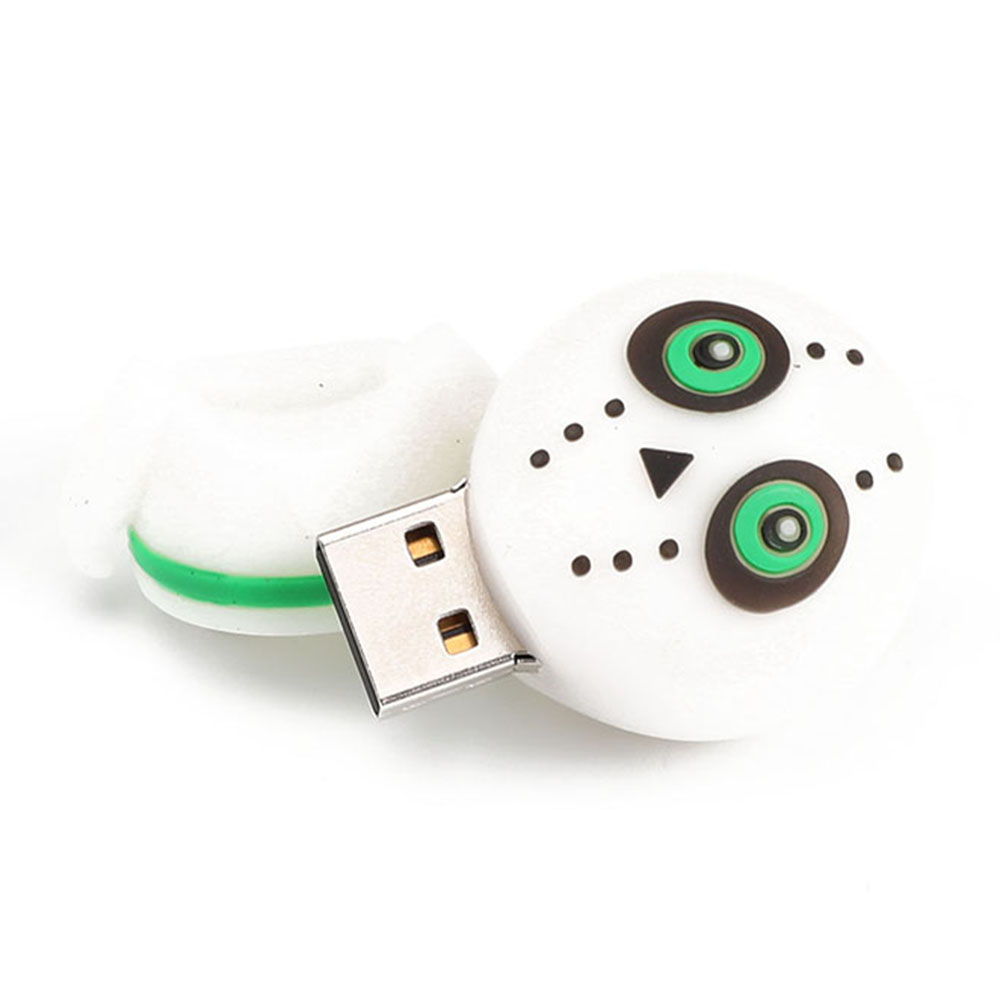 CR10138 Halloween Series USB Flash Disk 128GB USB2.0 PVC Ghost Exterior Flash Drive - White