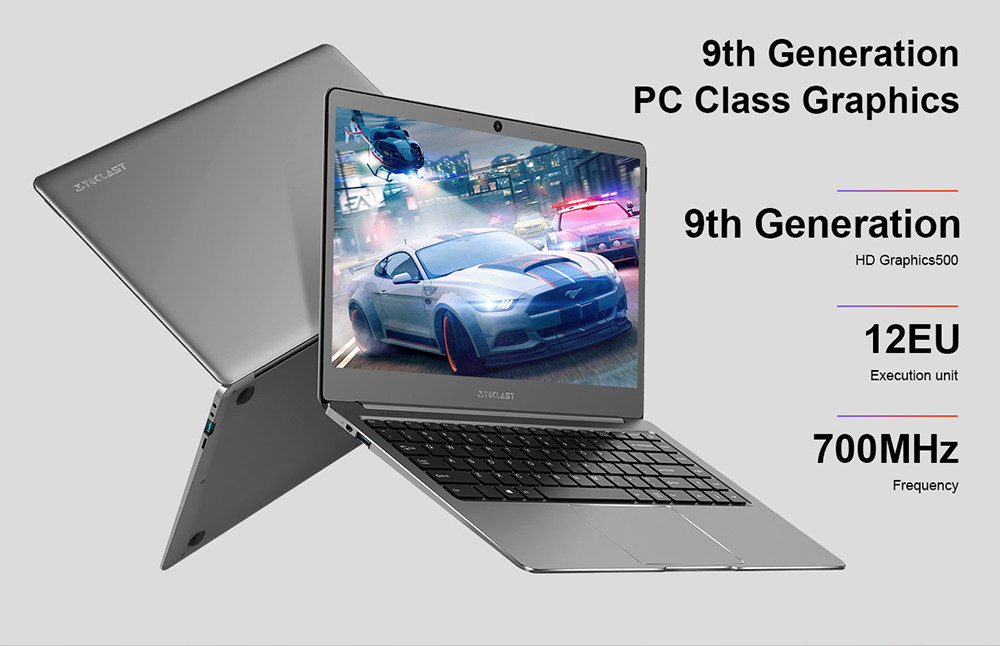 Teclast F6 Laptop Intel Apollo Lake N3450 Quad Core 13.3 Inch 1920*1080 6GB RAM 128GB SSD Windows 10 - Gray