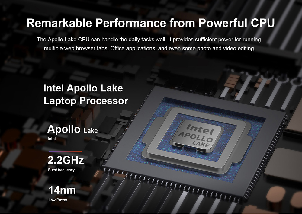 Teclast F6 Laptop Intel Apollo Lake N3450 Quad Core 13.3 Inch 1920*1080 6GB RAM 128GB SSD Windows 10 - Gray