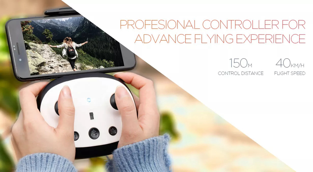 SimToo XT175 Fairy Air Camera 1080P GPS Wifi FPV Foldable RC Drone RTF - Black
