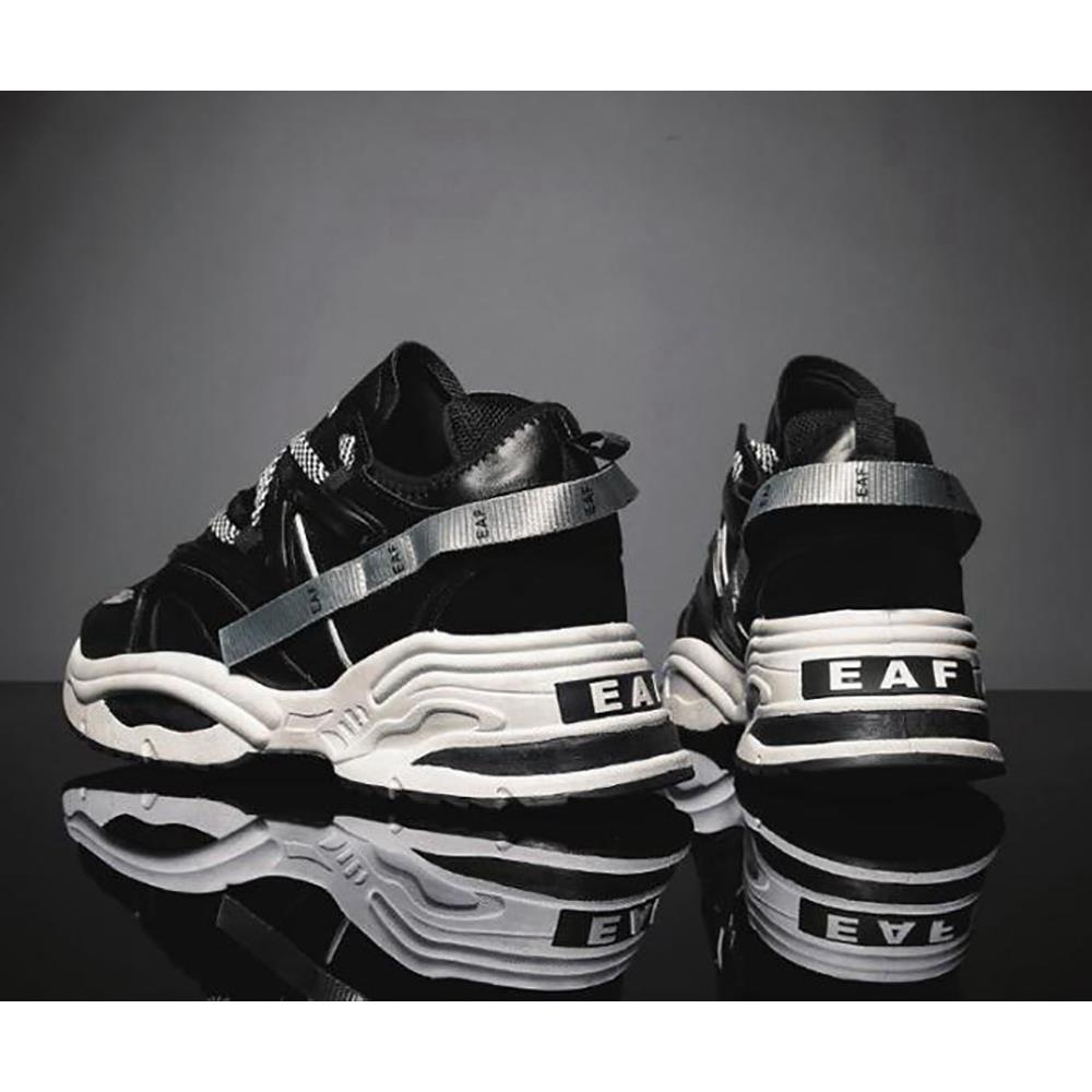 Men's Chunky Sneakers Comfortable Fashion Athletic Shoes Size 41 - Black