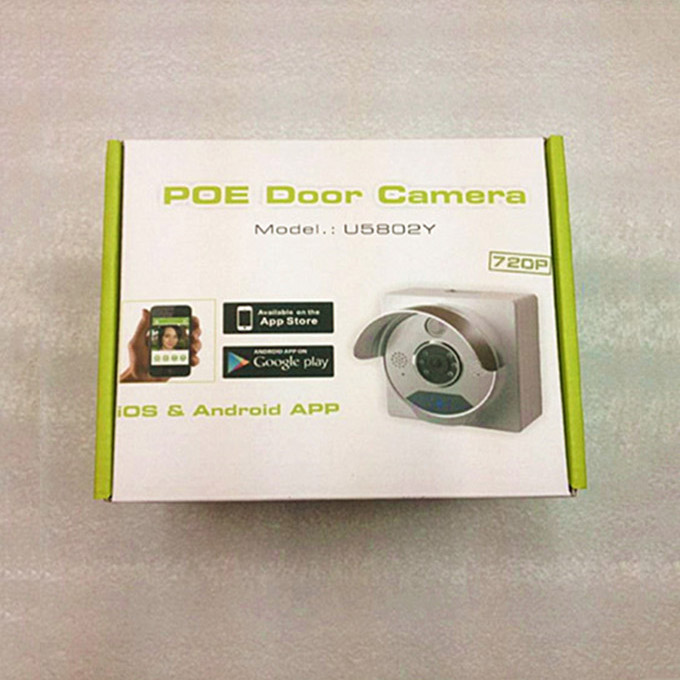 U5802Y POE IP Video Doorbell 720P P2P 1/4 CMOS Mobile View iOS & Android Motion Detection - UK Plug