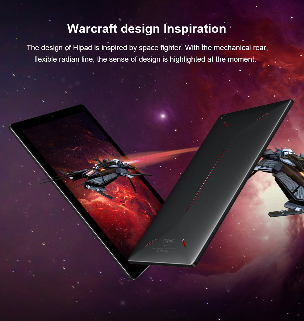 Chuwi Hipad Tablet PC Helio X27 MTK6797X Deca Core 10.1" IPS Screen 1920*1200 Android Oreo 3GB RAM 32GB ROM - Black