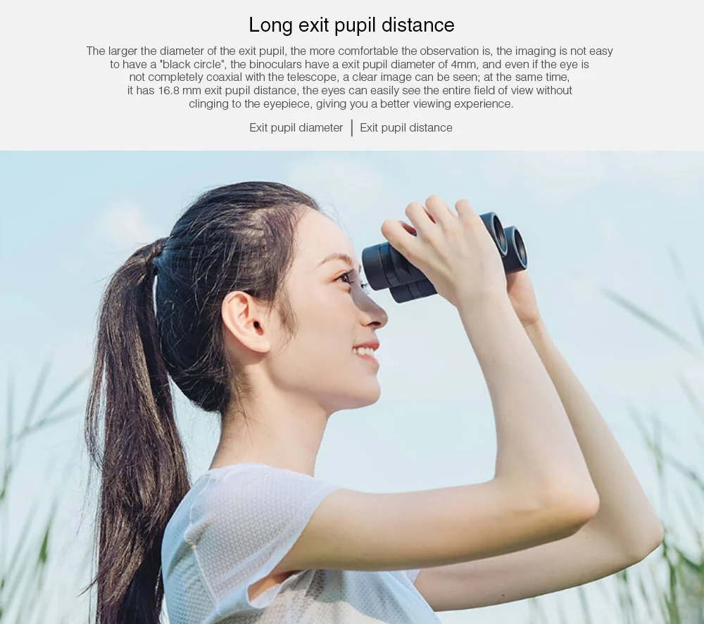 Xiaomi Beebest Portable X8 HD Binocular Telescope (8 Times Magnification 32mm Objective 19mm Eyepiece) - Black