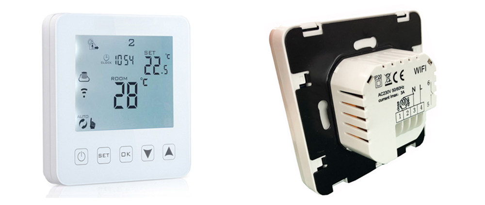 LCD Temperature Controller for Electric Heating, Floor Heating, Carbon Crystal Wall heating (Works with Amazon Alexa Goo