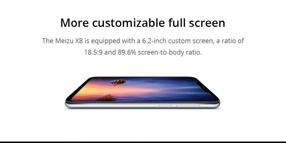 Meizu X8 6.2 Inch 4G LTE Smartphone Snapdragon 710 6GB 128GB 12.0MP+5.0MP Dual Rear Cameras Android 8.1 Face ID Full Screen - Magic Blue