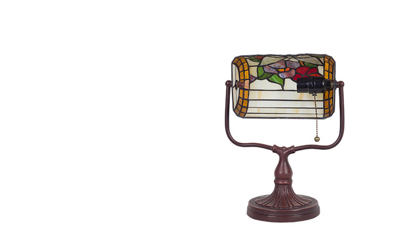 FUMAT Tiffany Style Stained Glass Table Lamp - Romantic Butterfly Vintage Shanghai Design