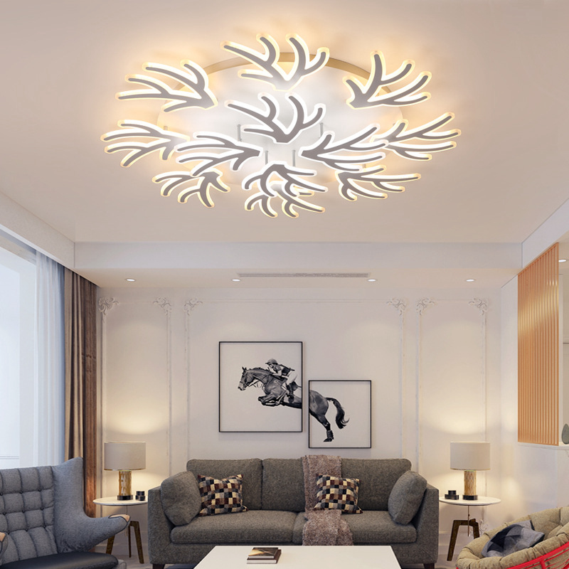 FUMAT Nordic Post-modern Acrylic Ceiling Light - Creative Branches Design (12 Lights 2 Layers)