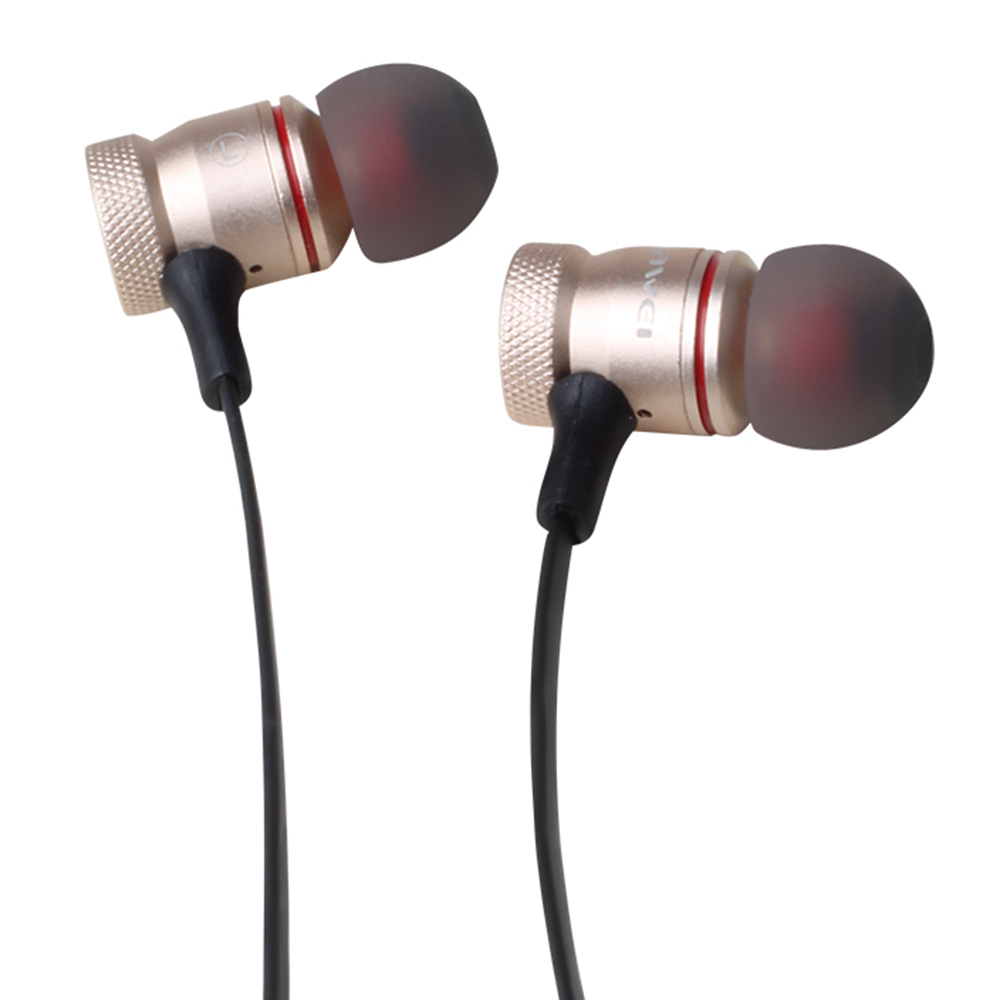 Awei ES-70TY Wired Earphone with Mic Wire Control 3.5mm Headsets - Gold