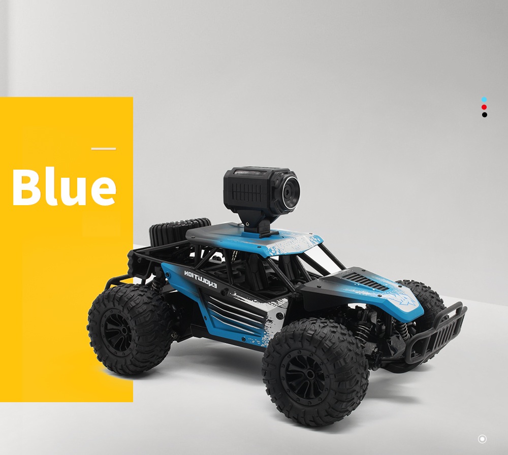 JDRC 1801 2.4G Wifi FPV 1:18 4WD Brushed Off-road RC Car with HD Camera RTF - Black