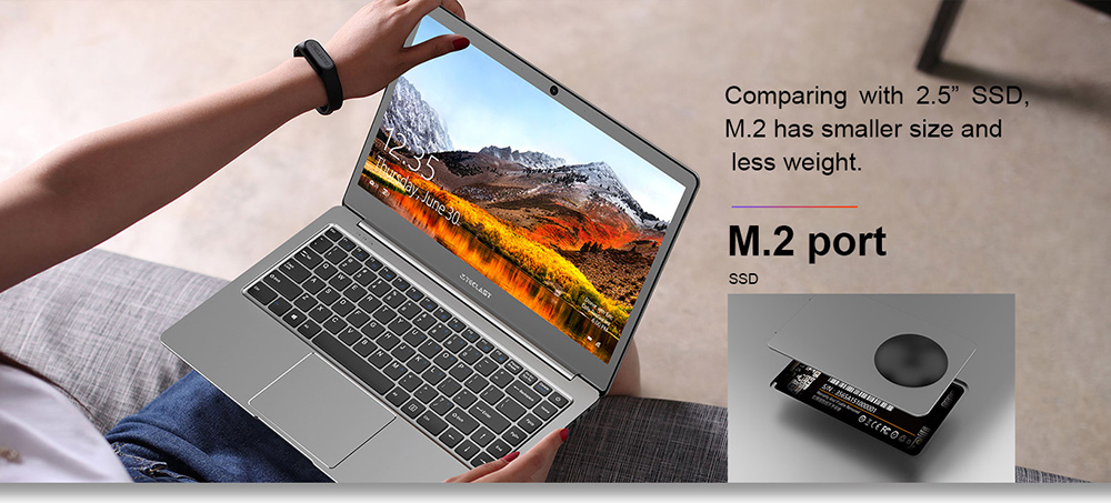 Teclast F6 Laptop Intel Apollo Lake N3450 Quad Core 13.3 Inch 1920*1080 6GB RAM 128GB SSD Windows 10 - Gray