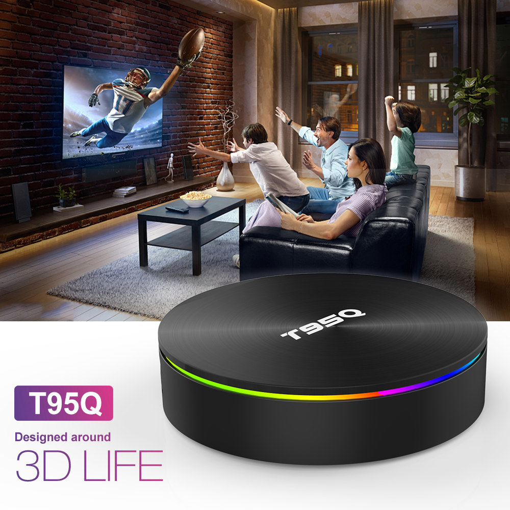 T95Q Amlogic S905X2 Android 8.1 4GB DDR4 64GB eMMC TV Box Dual Band WiFi LAN Bluetooth USB3.0