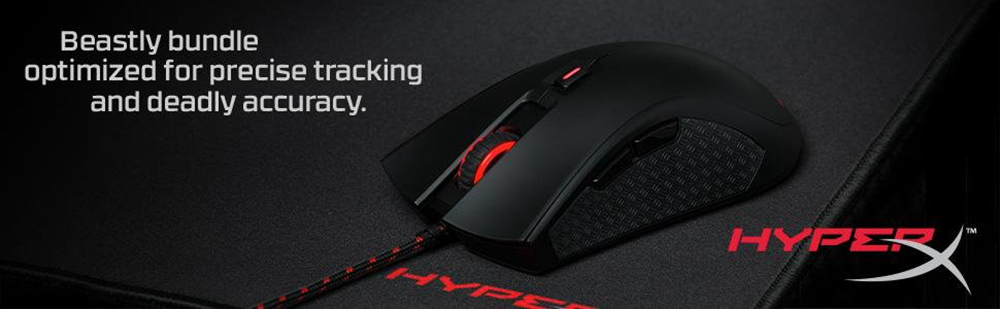 Kingston HyperX FURY S Gaming Mouse Pad Cloth Surface Optimized For Precision X-Large (HX-MPFS-XL) - Black
