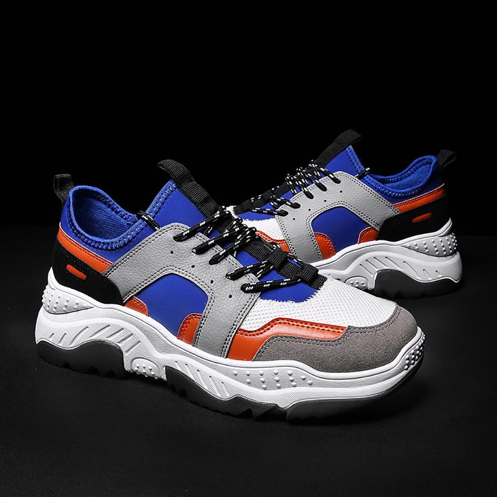 S333 Men Fashion Comfortable Sports Shoes Rubber Sole EU43 - Blue
