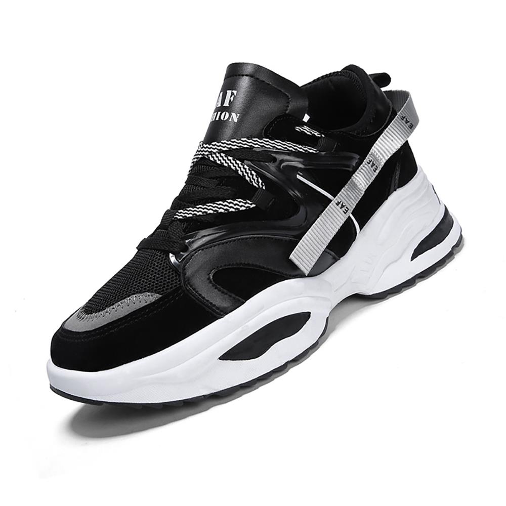 Men's Chunky Sneakers Comfortable Fashion Athletic Shoes Size 43 - Black