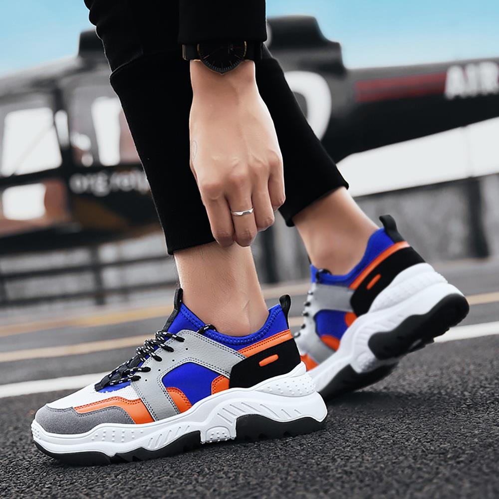 S333 Men Fashion Comfortable Sports Shoes Rubber Sole EU43 - Blue
