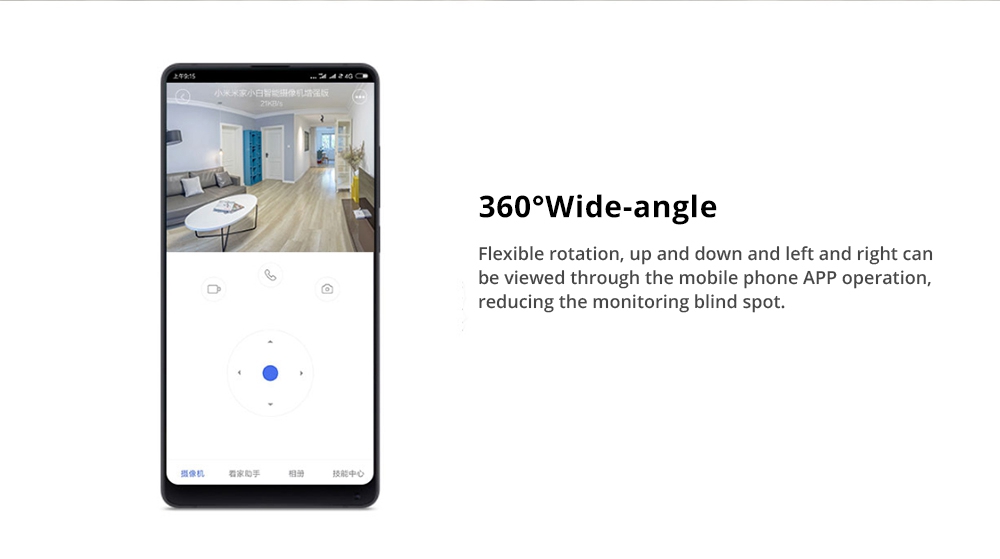 Xiaomi Mijia Smart 1080P WiFi IP Camera 360 Degree Wide-angle AI Detection Infrared Night Vision - White