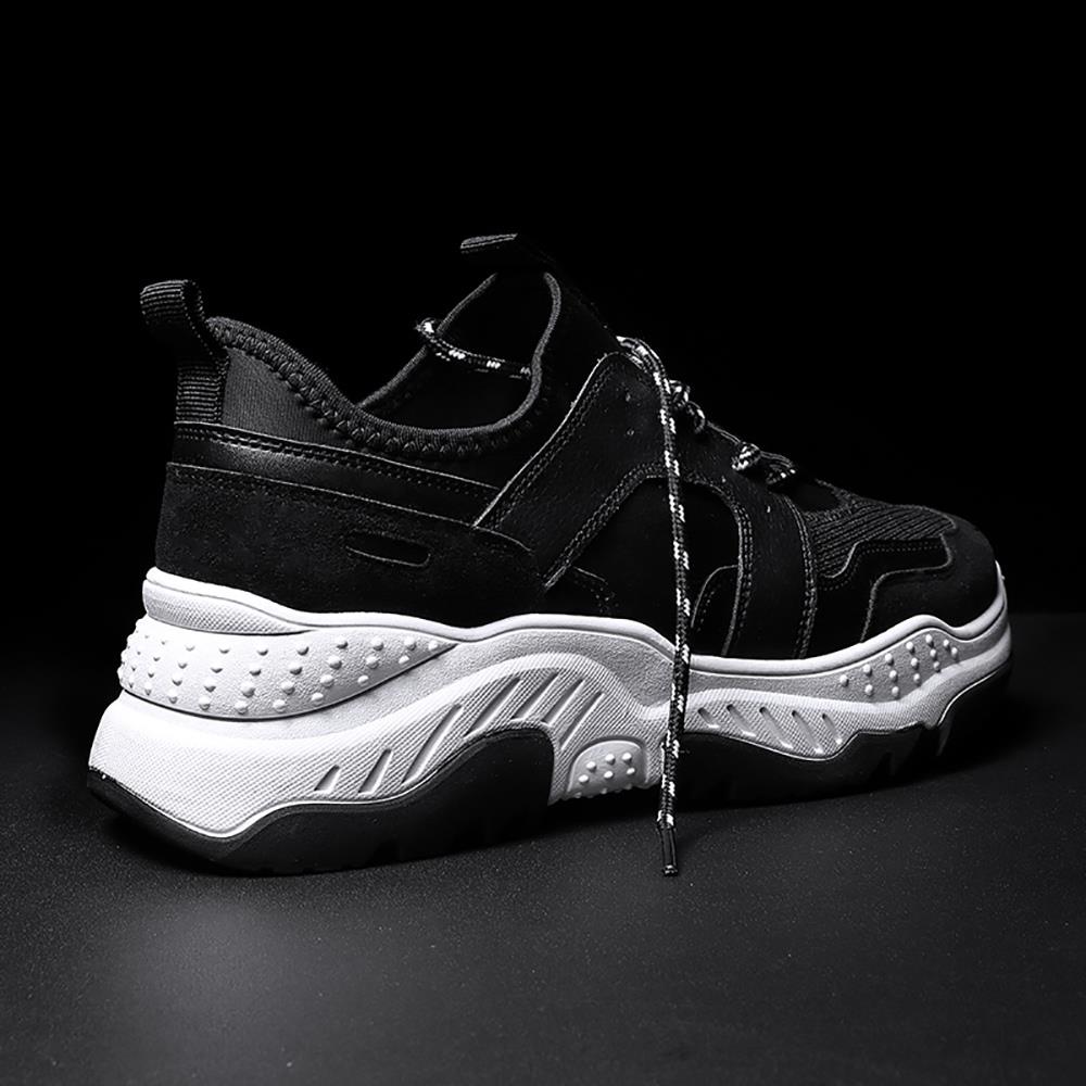 S333 Men Fashion Comfortable Sports Shoes Rubber Sole EU43 - Black