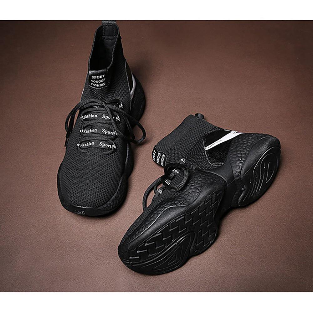 Men's Athletic Shoes Artificial Leather Casual Shoes Size 40 - Black