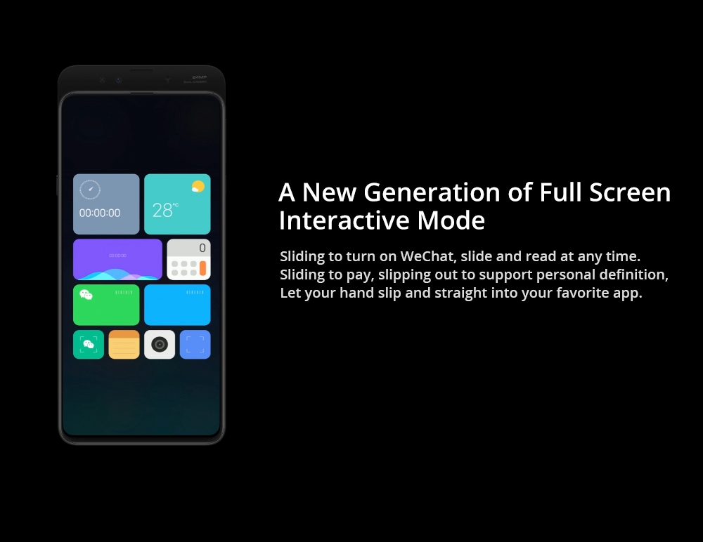 Xiaomi Mi Mix 3 6.39 Inch 4G LTE Smartphone Snapdragon 845 8GB 128GB 12.0MP+12.0MP Dual Rear Cameras MIUI 10 Ceramic Body NFC Wireless Charge - Black