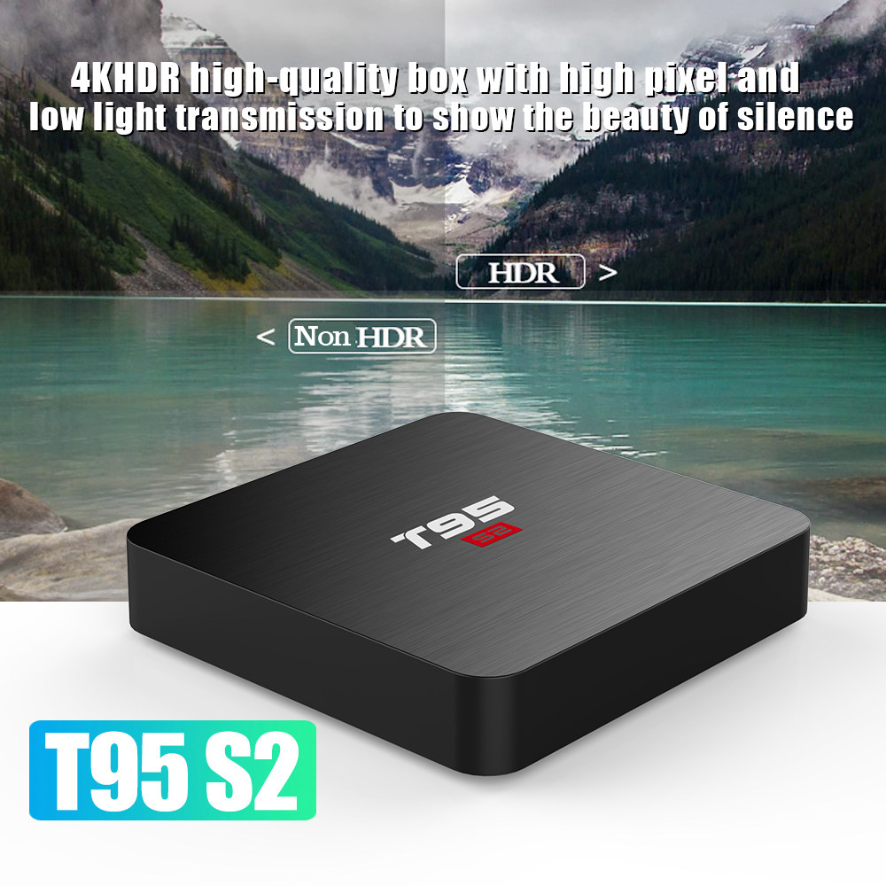 T95 S2 Amlogic S905W 1GB/8GB Android 7.1 KODI 17.6 4K TV Box WiFi LAN VP9 HDMI