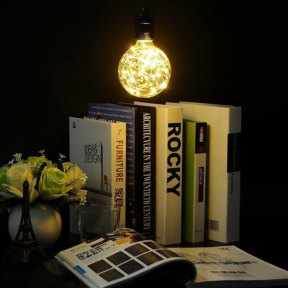 Edison G95 Gypsophila E26 Decorative Bulb Led Copper Wire Bulbs Christmas Decoration Lights -RGB