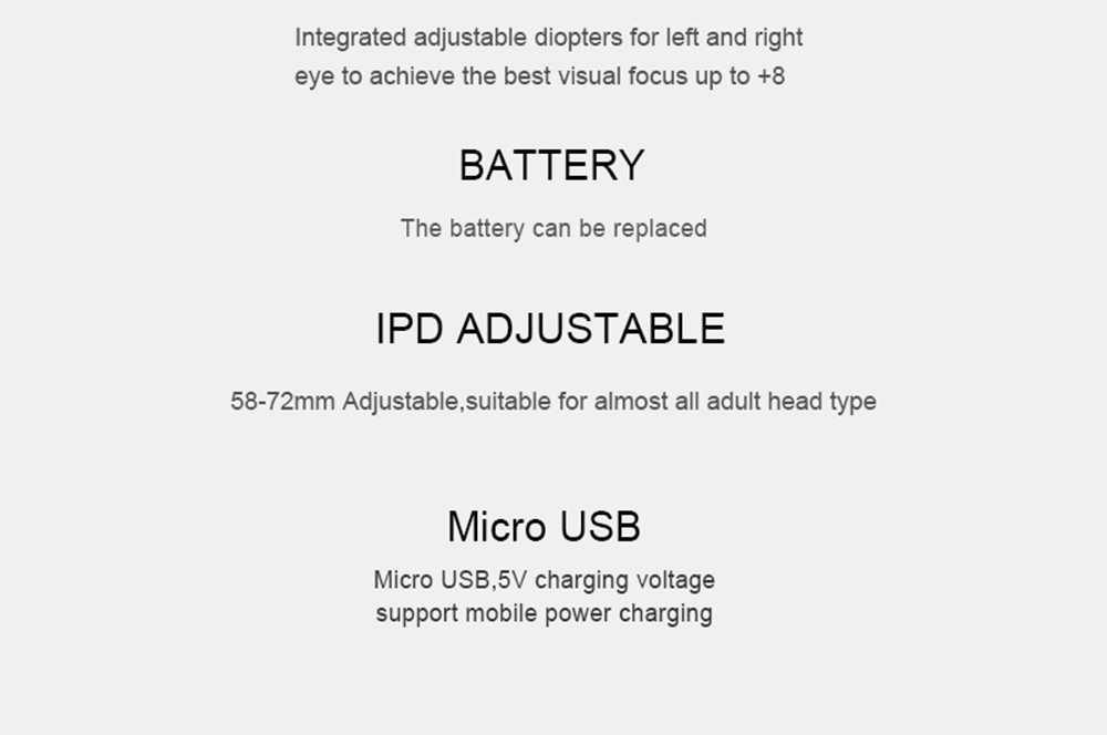 Topsky Prime-1S 5.8G 48CH Diversity FPV Goggles Built-in Battery Dual Modules Support DVR - White