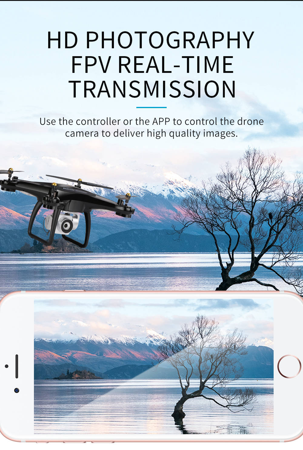 JJRC H68G BELLWETHER 2 1080P GPS 5G WiFi FPV RC Drone with One-Axis Gimbal Follow Me Mode RTF - Black