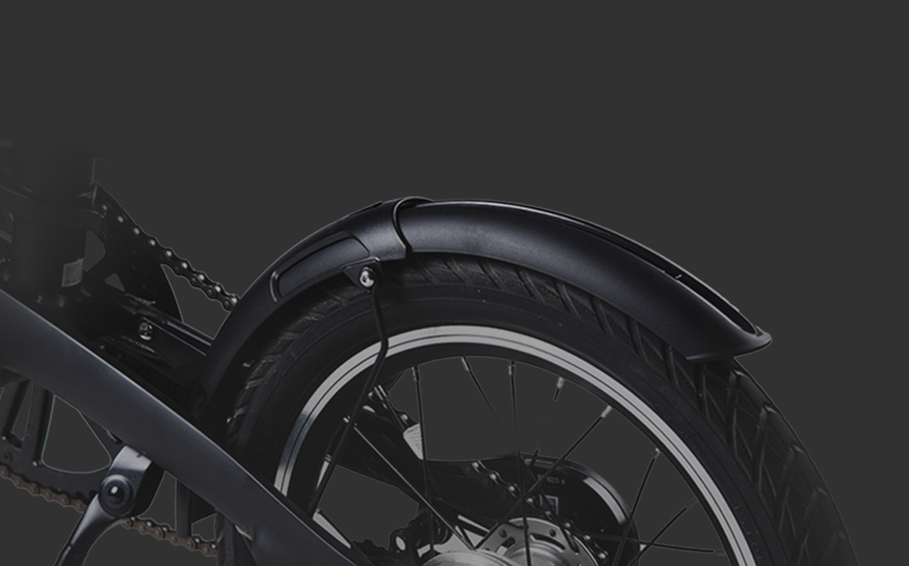 Original Xiaomi Qicycle EF1 Smart Bicycle Accessory Set (Fender + Parking Rack) - Black