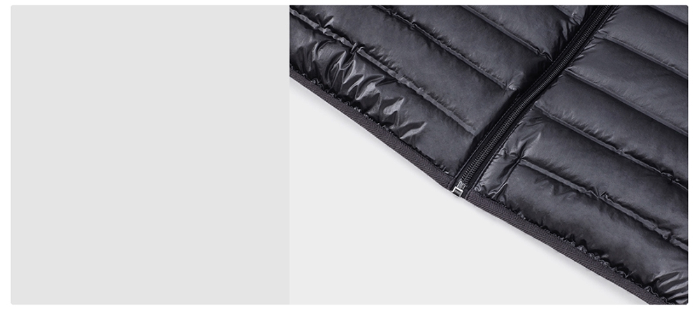 Xiaomi 90Fun Men's Hooded Down Jacket (Lightweight Seamless 90% Goose Down Size S) - Black