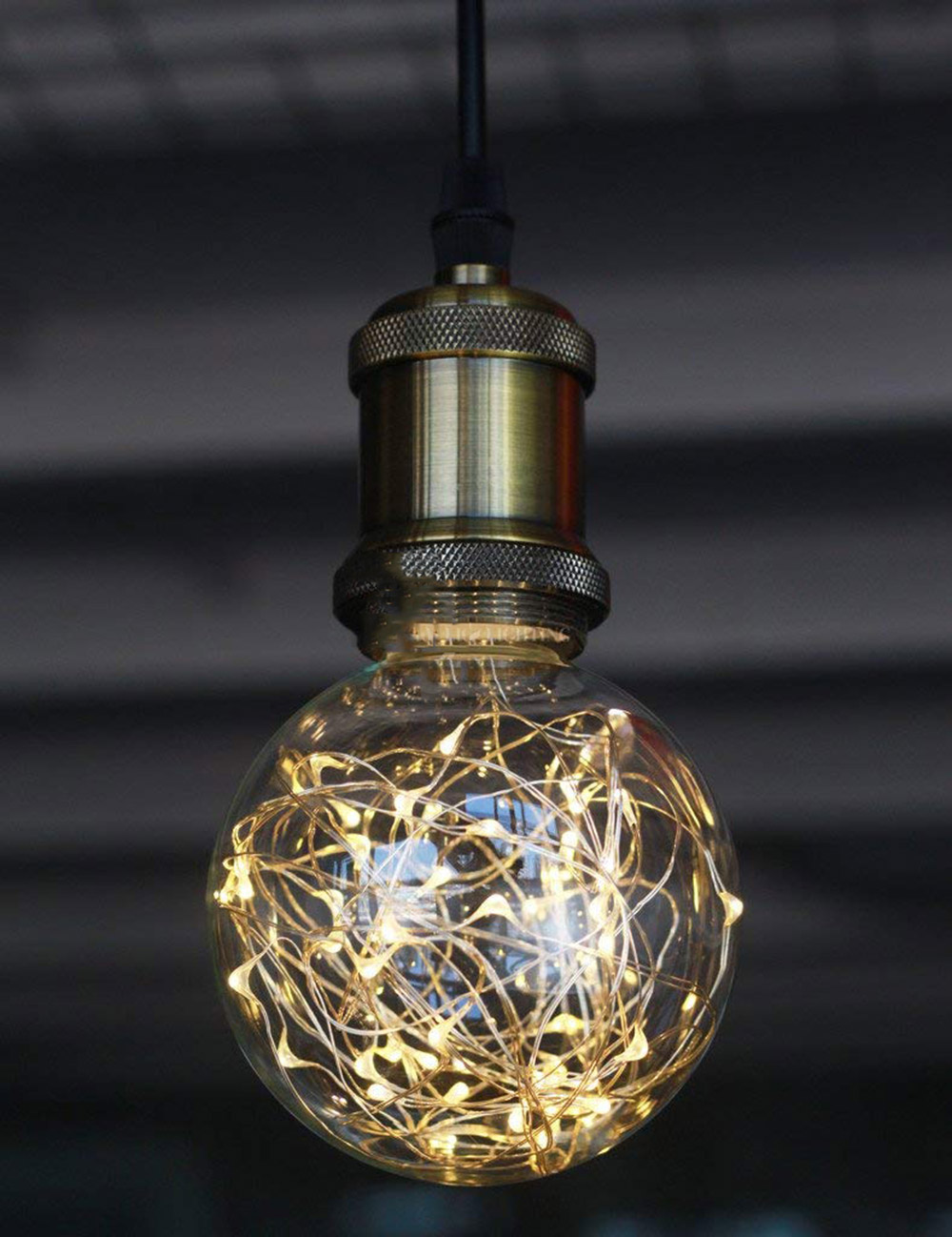 Edison G95 Gypsophila E26 Decorative Bulb Led Copper Wire Bulbs Christmas Decoration Lights - Warm White