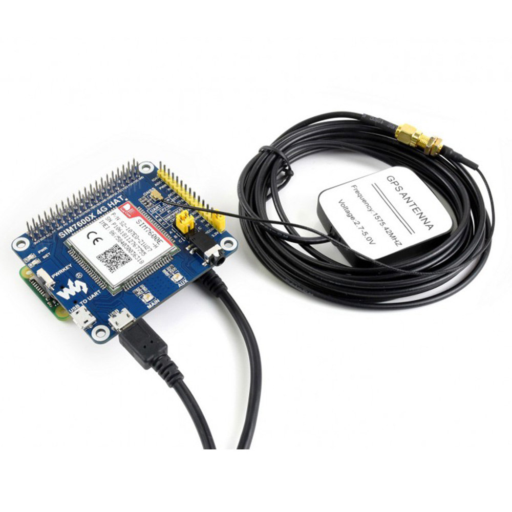 Waveshare SIM7600CE 4G HAT Expansion Board for Raspberry Pi, LTE CAT4 Blue