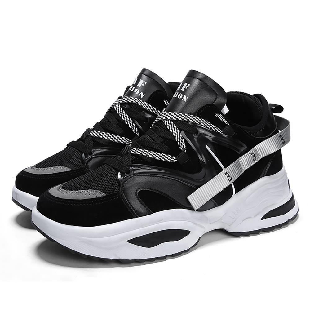 Men's Chunky Sneakers Comfortable Fashion Athletic Shoes Size 41 - Black