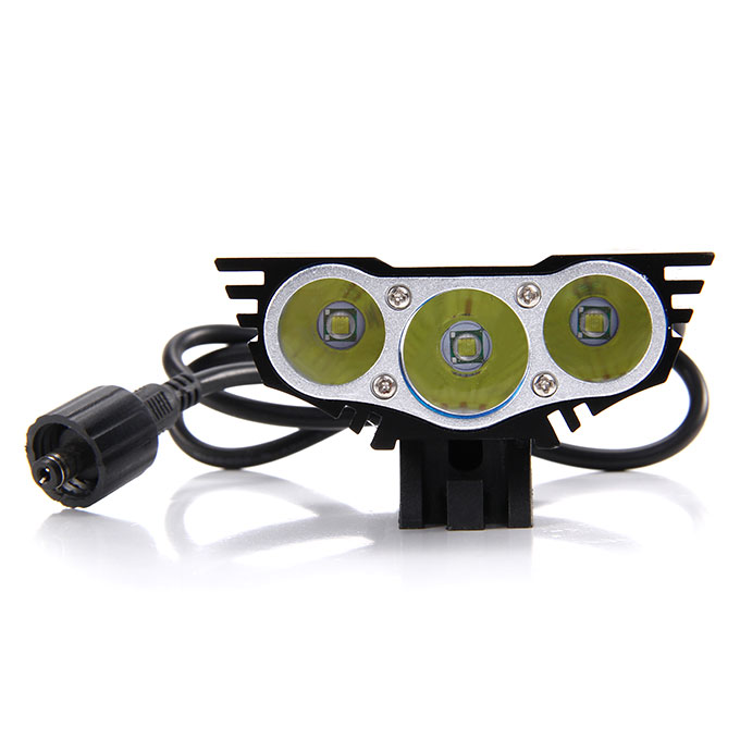 CREE XM-L U2 Bike Light RoadRunner 3000 Lumens Front Bike Light Rechargeable Battery Pack - Black