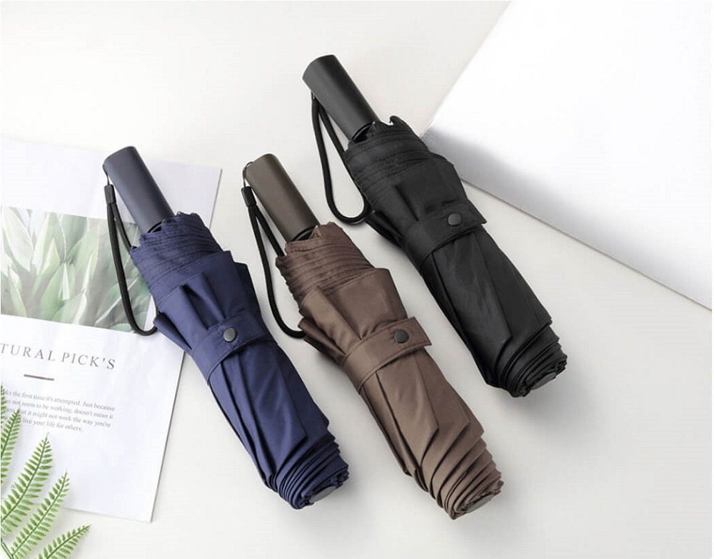 1Xiaomi Youpin Unisex Portable Lightweight Rain & Sun Umbrella - Black