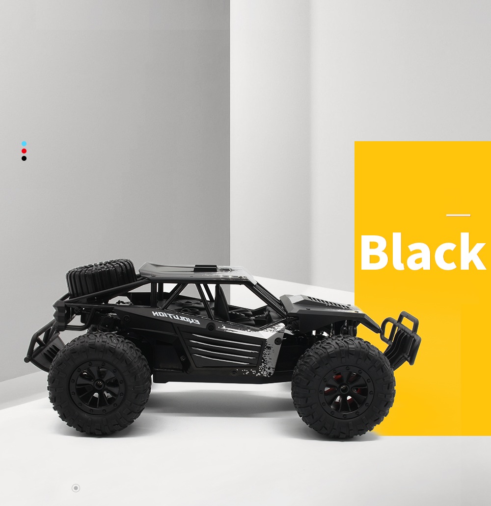 JDRC 1801 2.4G Wifi FPV 1:18 4WD Brushed Off-road RC Car with HD Camera RTF - Black