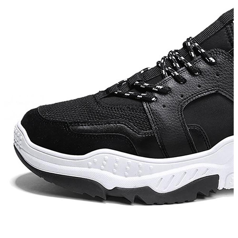 S333 Men Fashion Comfortable Sports Shoes Rubber Sole EU43 - Black